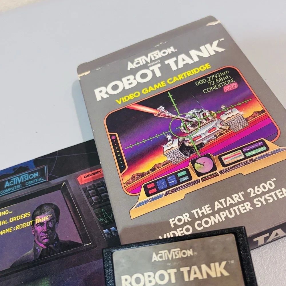 Robot Tank Atari 2600 7800 Activision Video Game Cartridge Box Manual